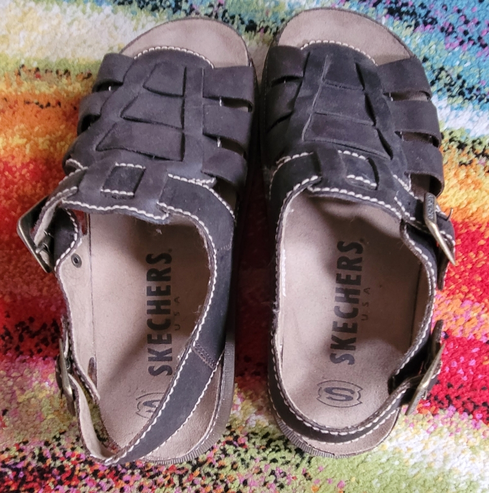 Skechers Mens Black Sandals